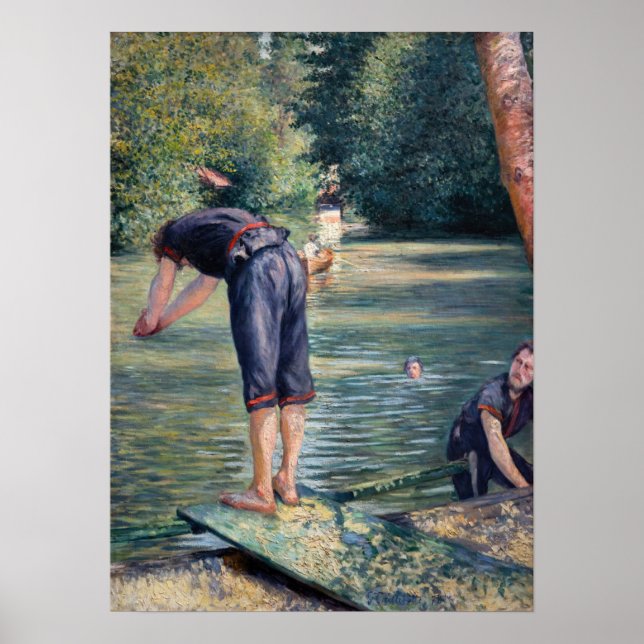 Gustave Caillebotte - Bathers, Bank of the Yerres Poster (Front)