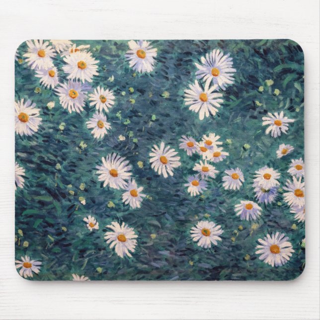 Gustave Caillebotte - Bed of Daisies, Detail Mouse Mat (Front)