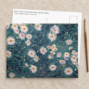 Gustave Caillebotte - Bed of Daisies, Detail Postcard