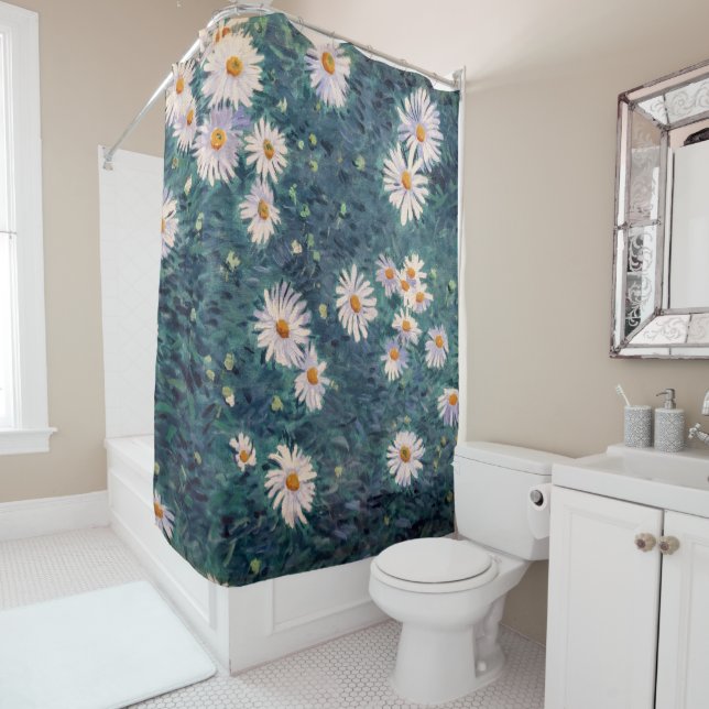 Gustave Caillebotte - Bed of Daisies, Detail Shower Curtain (In Situ)