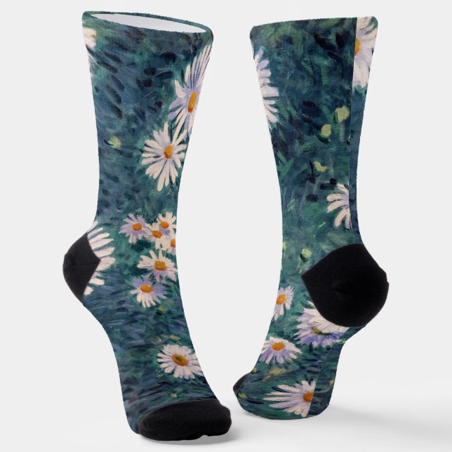 Gustave Caillebotte - Bed of Daisies, Detail Socks (Angled)