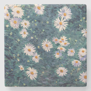 Gustave Caillebotte - Bed of Daisies, Detail Stone Coaster