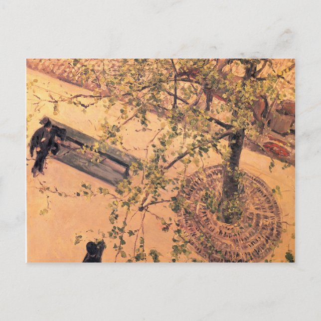 Gustave Caillebotte- Boulevard Viewed from Above Postcard (Front)