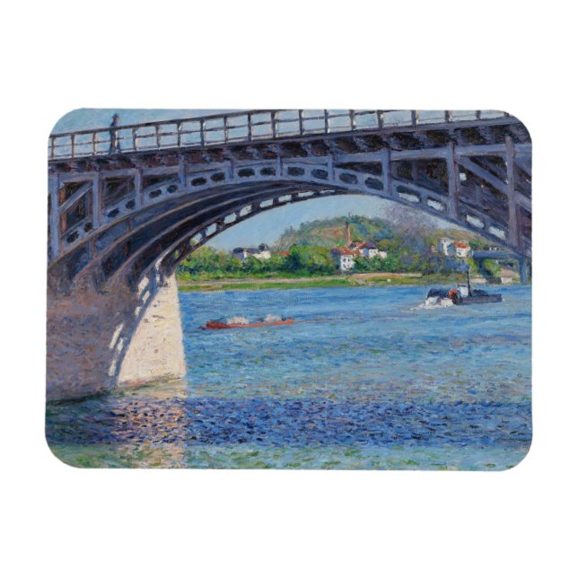 Gustave Caillebotte - Bridge at Argenteuil & Seine Magnet (Horizontal)