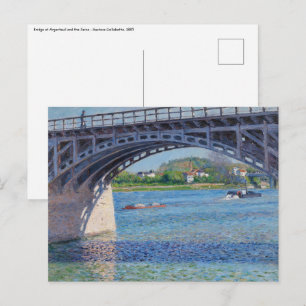 Gustave Caillebotte - Bridge at Argenteuil & Seine Postcard