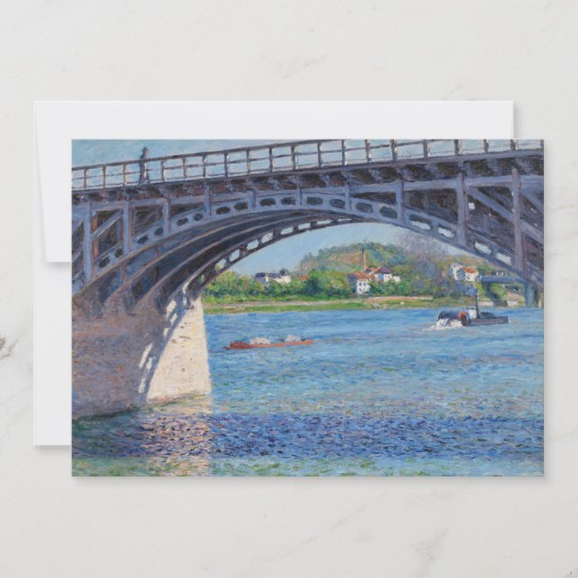 Gustave Caillebotte - Bridge at Argenteuil & Seine Thank You Card (Front)