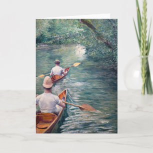 Gustave Caillebotte - Canoes on the Yerres Card