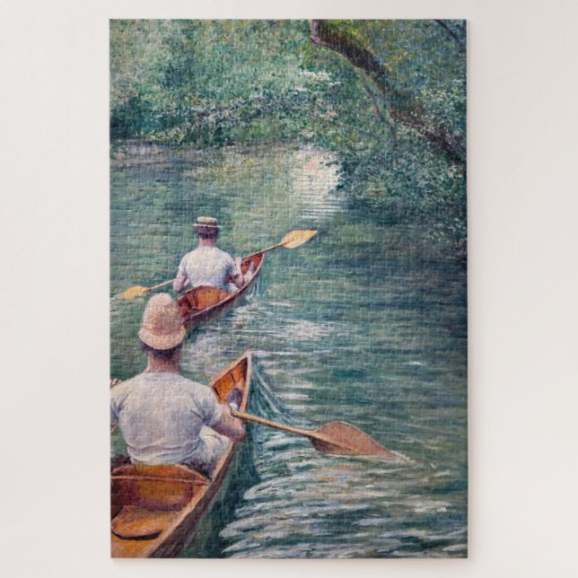 Gustave Caillebotte - Canoes on the Yerres Jigsaw Puzzle (Vertical)