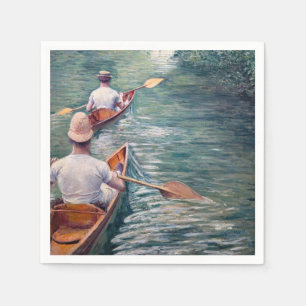 Gustave Caillebotte - Canoes on the Yerres Napkin