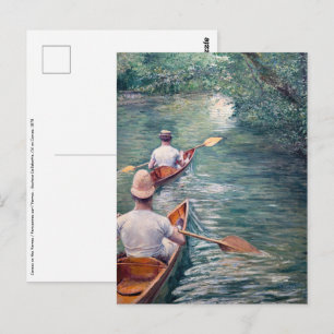 Gustave Caillebotte - Canoes on the Yerres Postcard