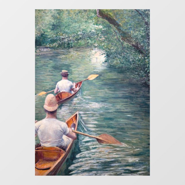 Gustave Caillebotte - Canoes on the Yerres Window Cling (Sheet)