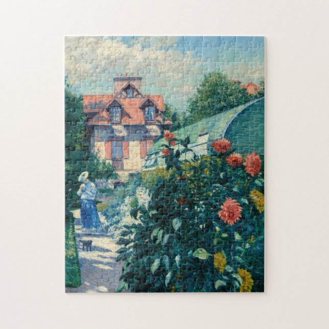 Gustave Caillebotte - Dahlias, Garden Jigsaw Puzzle (Vertical)