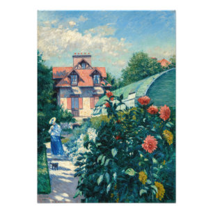Gustave Caillebotte - Dahlias, Garden Photo Print