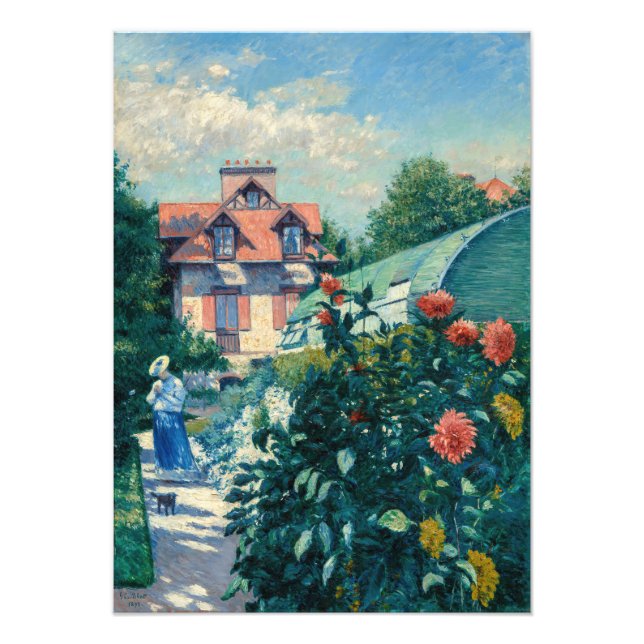 Gustave Caillebotte - Dahlias, Garden Photo Print (Front)