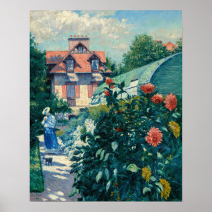 Gustave Caillebotte - Dahlias, Garden Poster