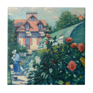 Gustave Caillebotte - Dahlias, Garden Tile