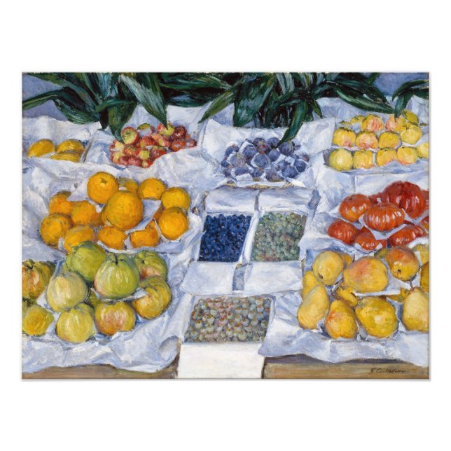Gustave Caillebotte - Fruit Displayed on a Stand Photo Print (Front)
