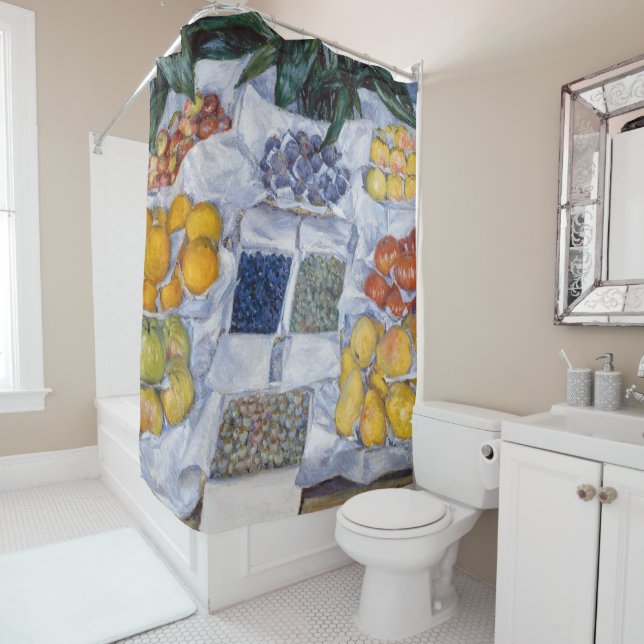 Gustave Caillebotte - Fruit Displayed on a Stand Shower Curtain (In Situ)