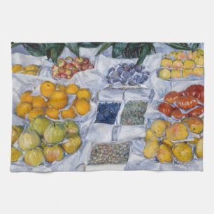 Gustave Caillebotte - Fruit Displayed on a Stand Tea Towel