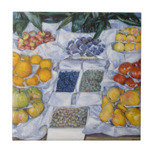Gustave Caillebotte - Fruit Displayed on a Stand Tile