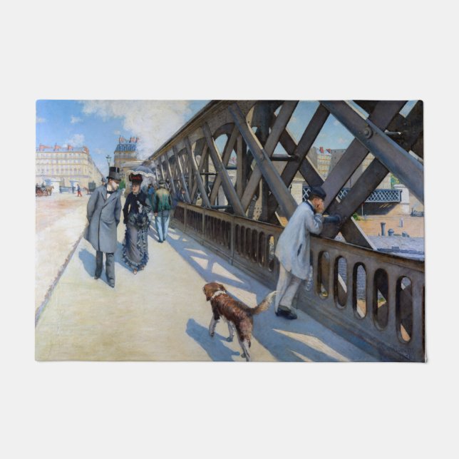 Gustave Caillebotte - Le Pont de l'Europe Doormat (Front)