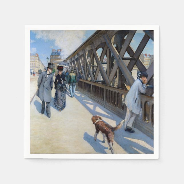 Gustave Caillebotte - Le Pont de l'Europe Napkin (Front)