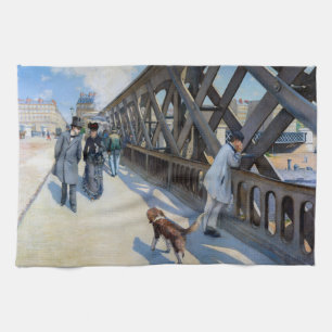 Gustave Caillebotte - Le Pont de l'Europe Tea Towel