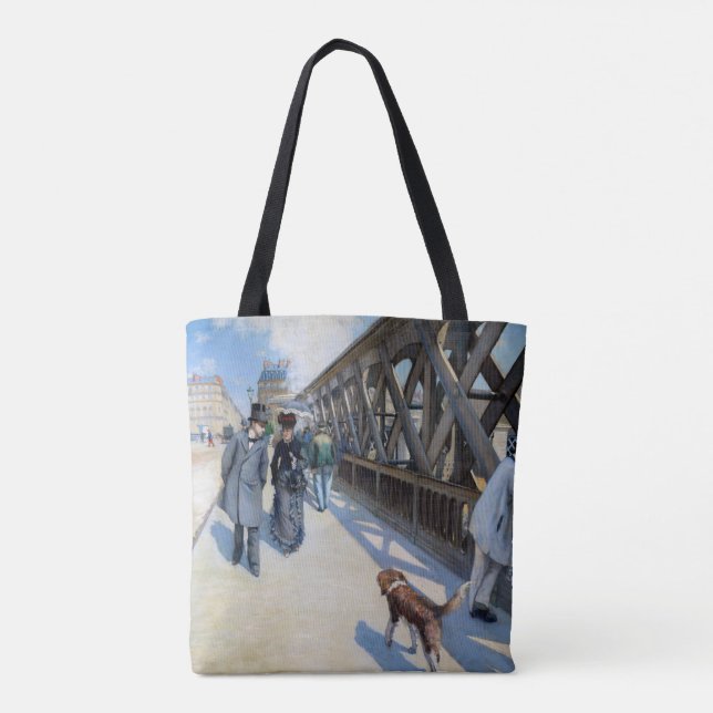 Gustave Caillebotte - Le Pont de l'Europe Tote Bag (Back)