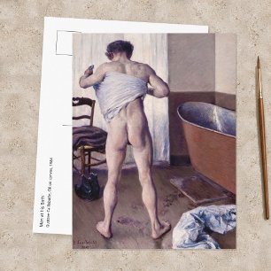 Gustave Caillebotte - Man at his Bath Postcard