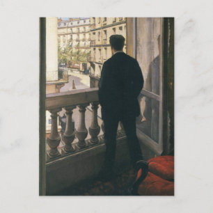 GUSTAVE CAILLEBOTTE - Man at the window 1875 Postcard