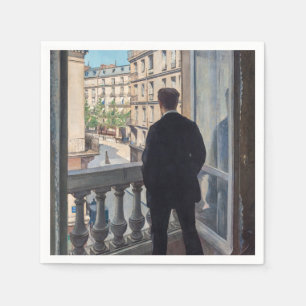 Gustave Caillebotte - Man at the Window Napkin