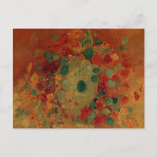 Gustave Caillebotte- Nasturtiums Postcard (Front)