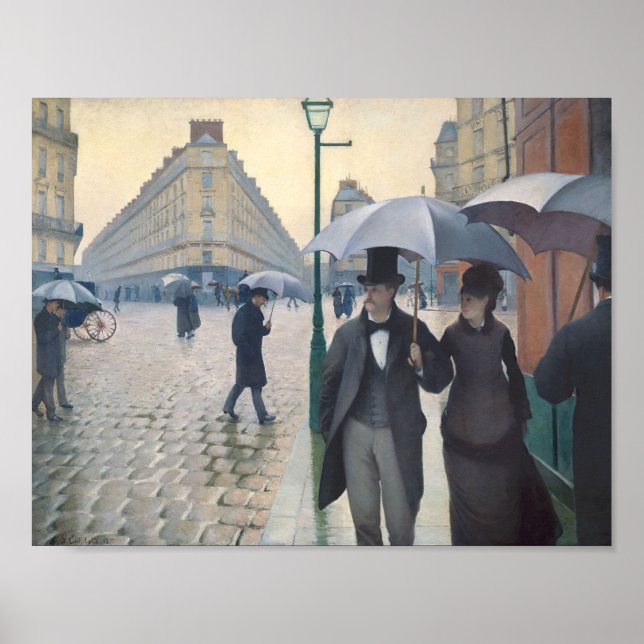 Gustave Caillebotte- Paris, a Rainy Day Poster (Front)