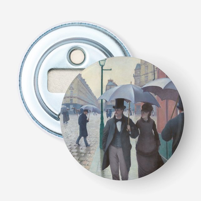 Gustave Caillebotte - Paris Street; Rainy Day Bottle Opener (Front)