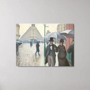 Gustave Caillebotte - Paris Street; Rainy Day Canvas Print