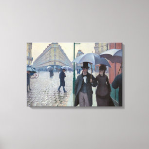 Gustave Caillebotte - Paris Street; Rainy Day Canvas Print