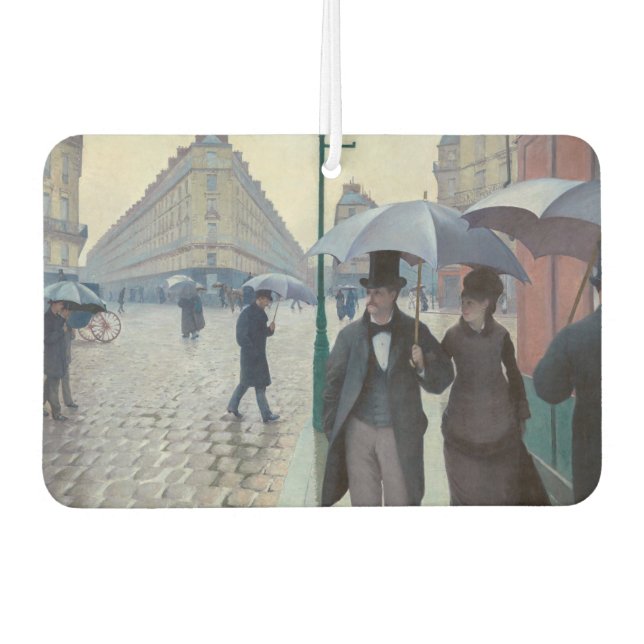 Gustave Caillebotte - Paris Street; Rainy Day Car Air Freshener (Front)