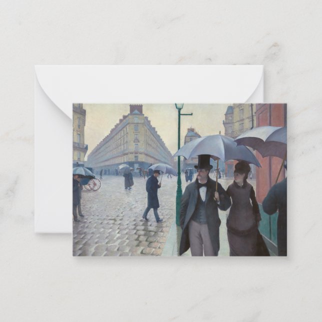 Gustave Caillebotte - Paris Street; Rainy Day Card (Front)