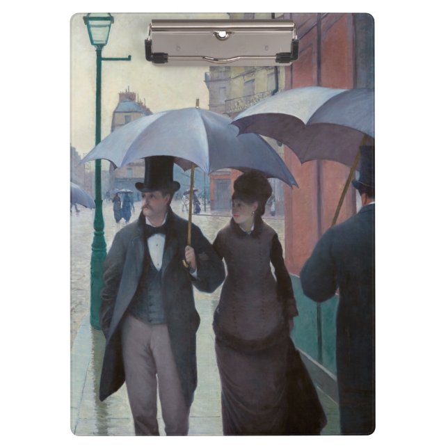 Gustave Caillebotte - Paris Street; Rainy Day Clipboard (Front)