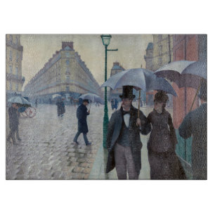 Gustave Caillebotte - Paris Street; Rainy Day Cutting Board