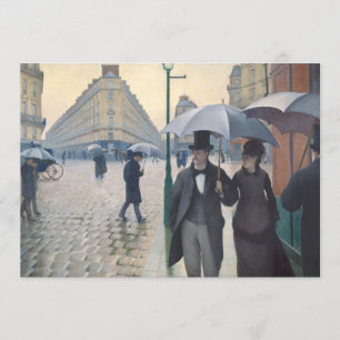 Gustave Caillebotte   Paris Street Rainy Day Invitation