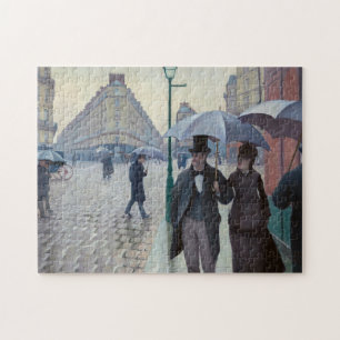 Gustave Caillebotte - Paris Street; Rainy Day Jigsaw Puzzle