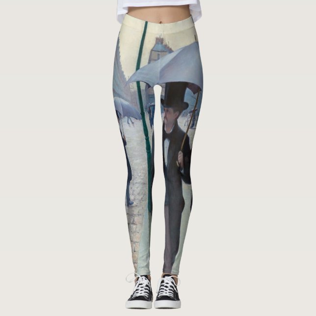 Gustave Caillebotte - Paris Street; Rainy Day Leggings (Front)