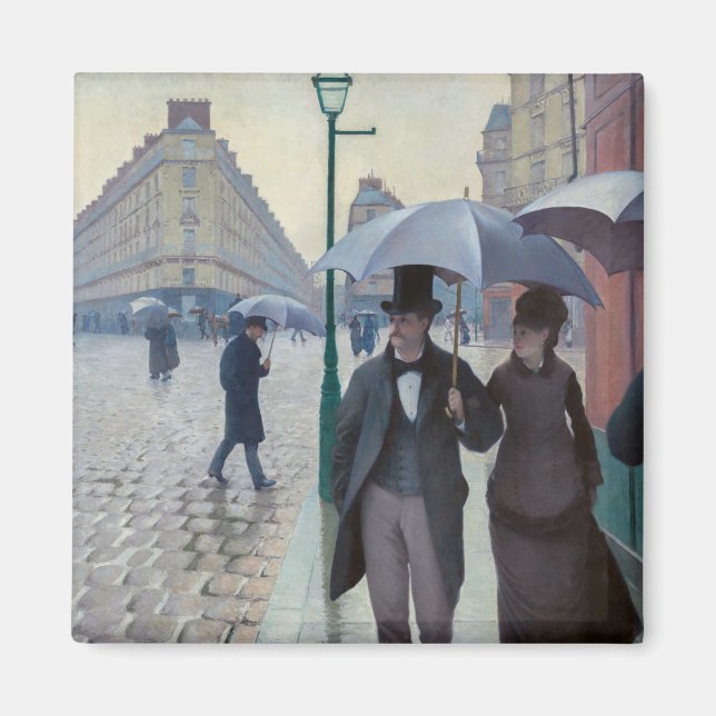 Gustave Caillebotte - Paris Street; Rainy Day Magnet (Front)