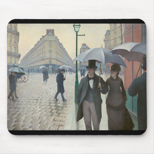 Gustave Caillebotte, “ Paris Street; Rainy Day ” Mouse Mat (Front)