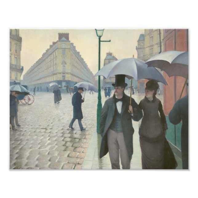 Gustave Caillebotte - Paris Street; Rainy Day Photo Print (Front)