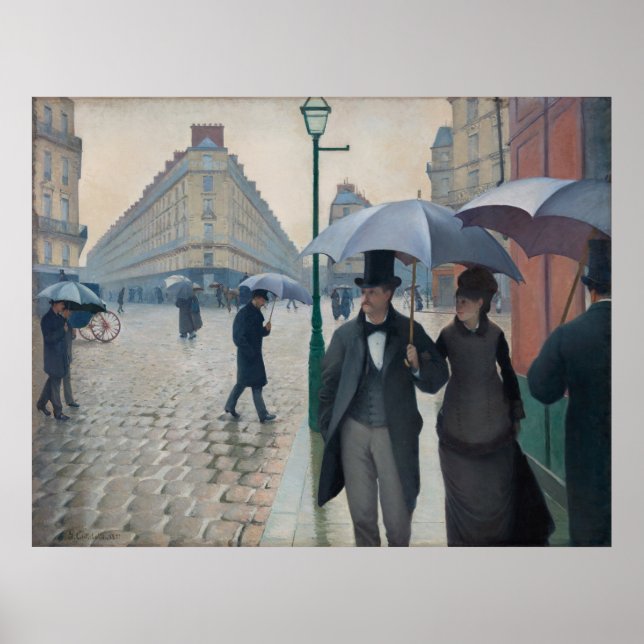 Gustave Caillebotte - Paris Street; Rainy Day  Poster (Front)