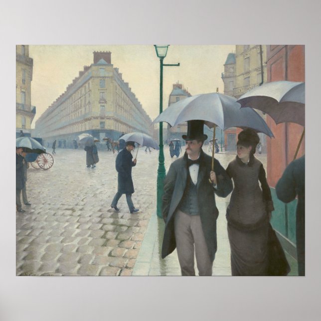 Gustave Caillebotte - Paris Street; Rainy Day Poster (Front)