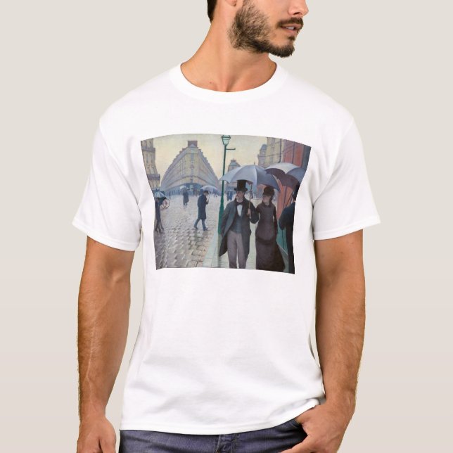 Gustave Caillebotte - Paris Street; Rainy Day T-Shirt (Front)