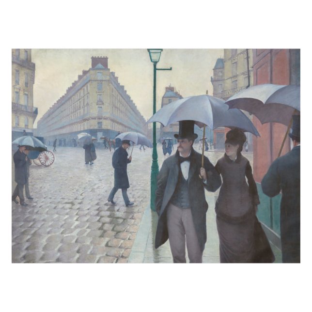 Gustave Caillebotte - Paris Street; Rainy Day Tablecloth (Front (Horizontal))